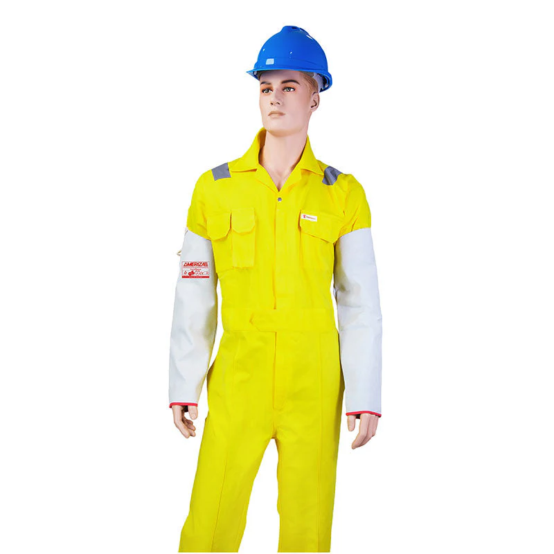 Ameriza Torch Sleeves, Leather Welding Sleeve With Piping