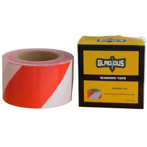 GLADIOUS, Red & White Warning Tape, 250 meters