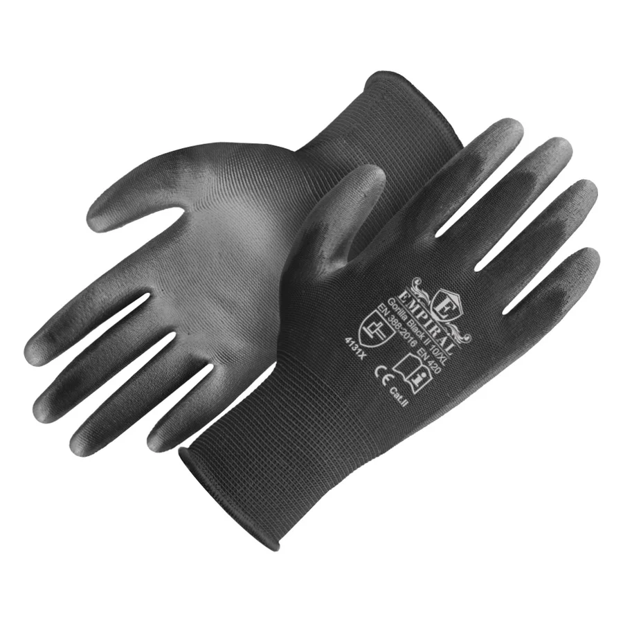 PU Coated Gloves, Gorilla Black I