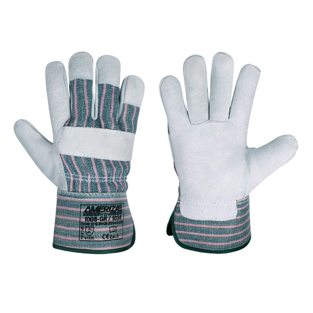 Ameriza 1008E-GR / 1034, Stripped Leather Rigger Glove, Single Palm