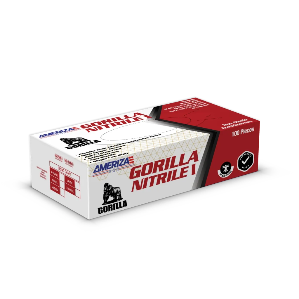 Disposable Nitrile Gloves, Blue, Gorilla Nitrile I