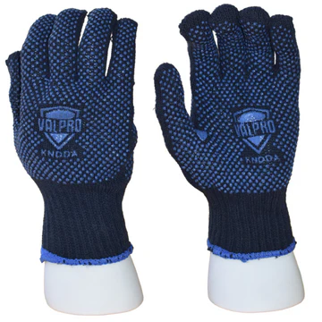 Double Side Dotted Gloves, Blue KNDDA ,Valpro