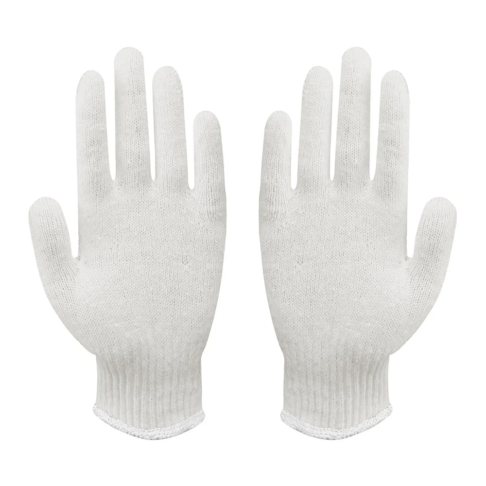 Knitted Cotton Gloves, Bleach White 400 GMS , valpro