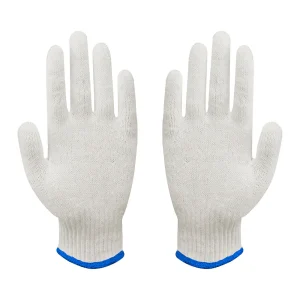 Knitted Cotton Gloves, Bleach White 600 GMS , Valpro