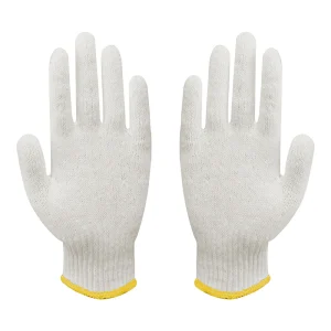Knitted Cotton Gloves, Bleach White 840 GMS, Valpro