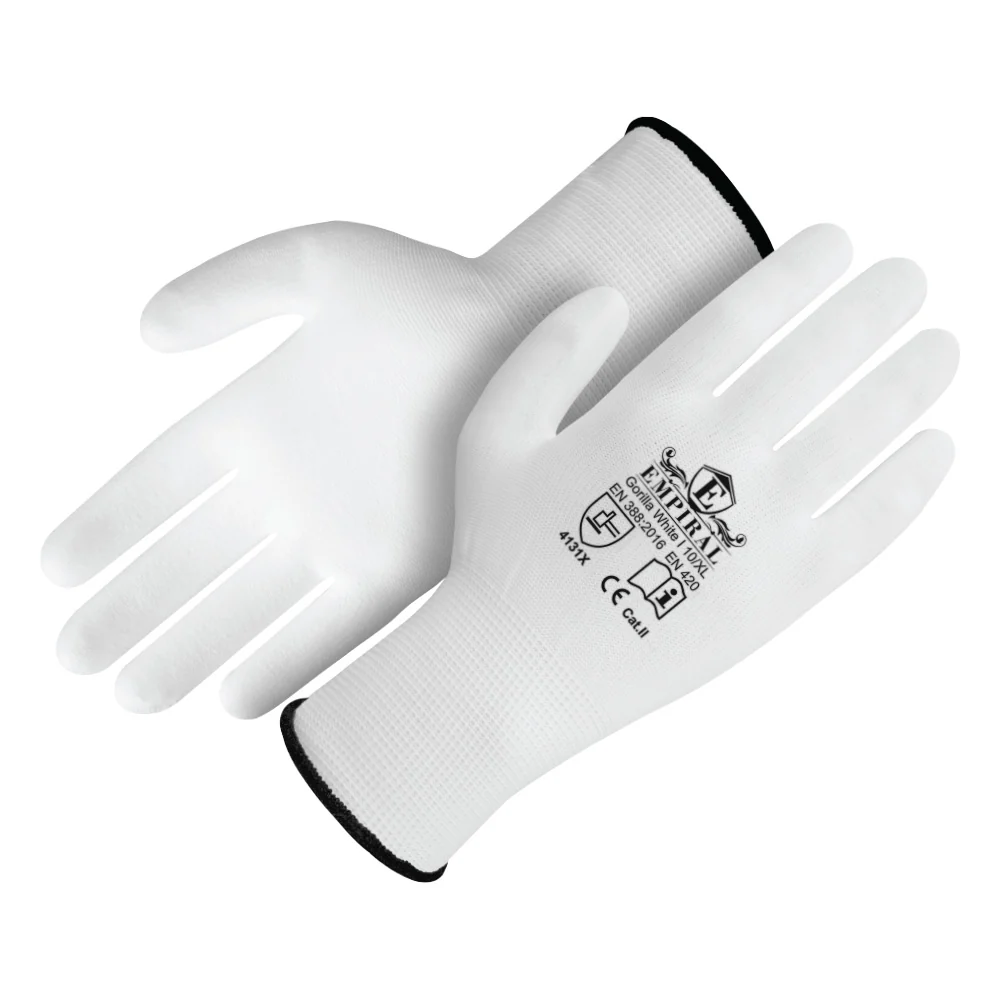PU Coated Gloves, Gorilla White I