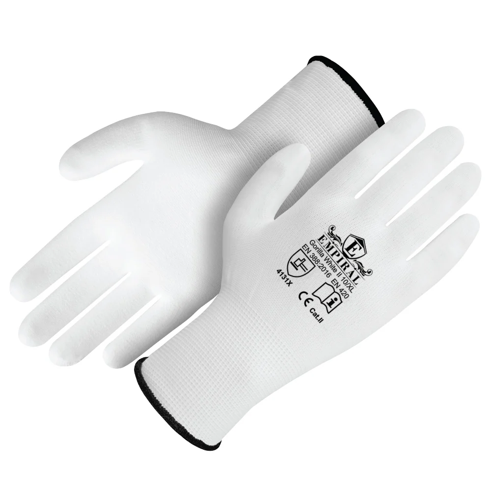 PU Coated Gloves, Gorilla White II