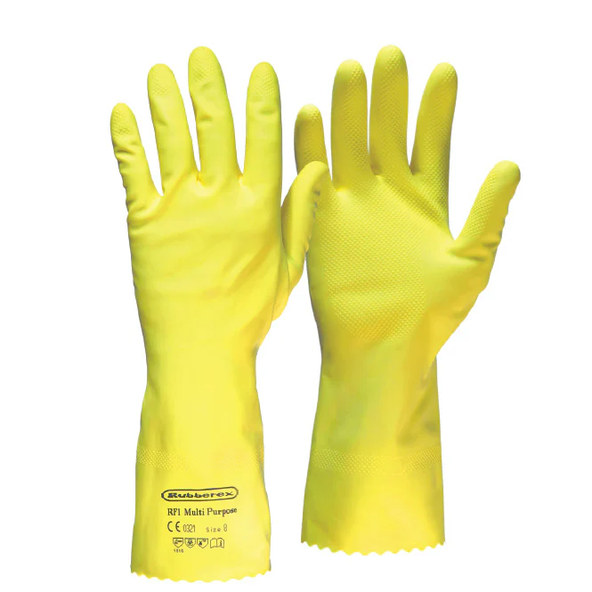 Rubberex RF 1 Litech Flocklined Rubber Gloves